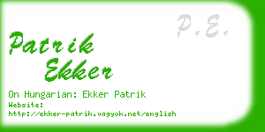 patrik ekker business card